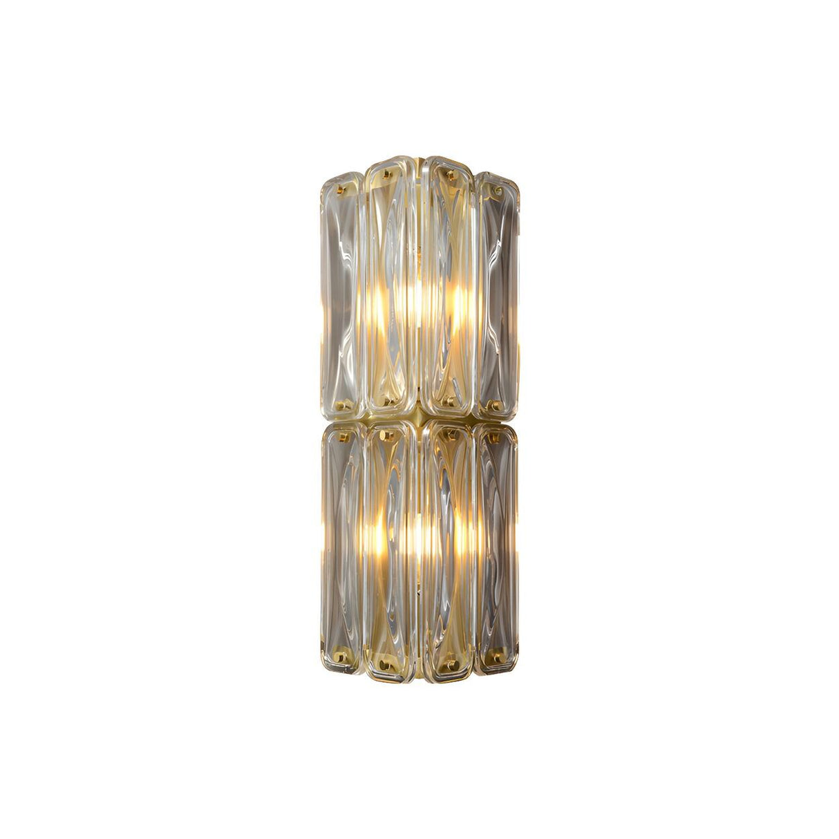 Contemporary Crystal Glass Gold Wall Sconce Image - 5