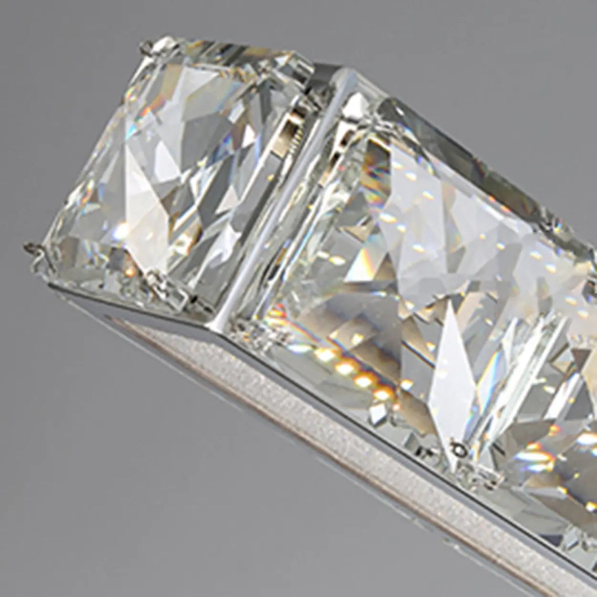 Contemporary Crystal Rectangular Island Pendant Light Image - 12