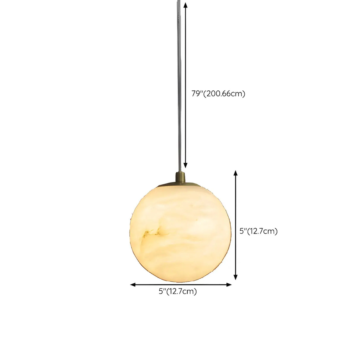 Contemporary Cylinder Alabaster Bedroom Pendant Light Image - 14