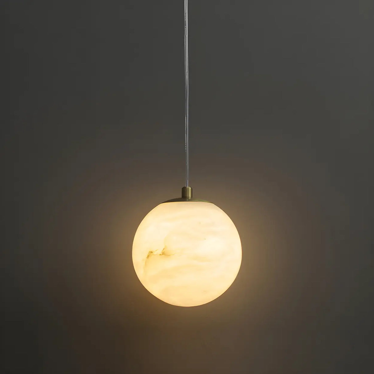 Contemporary Cylinder Alabaster Bedroom Pendant Light Image - 2