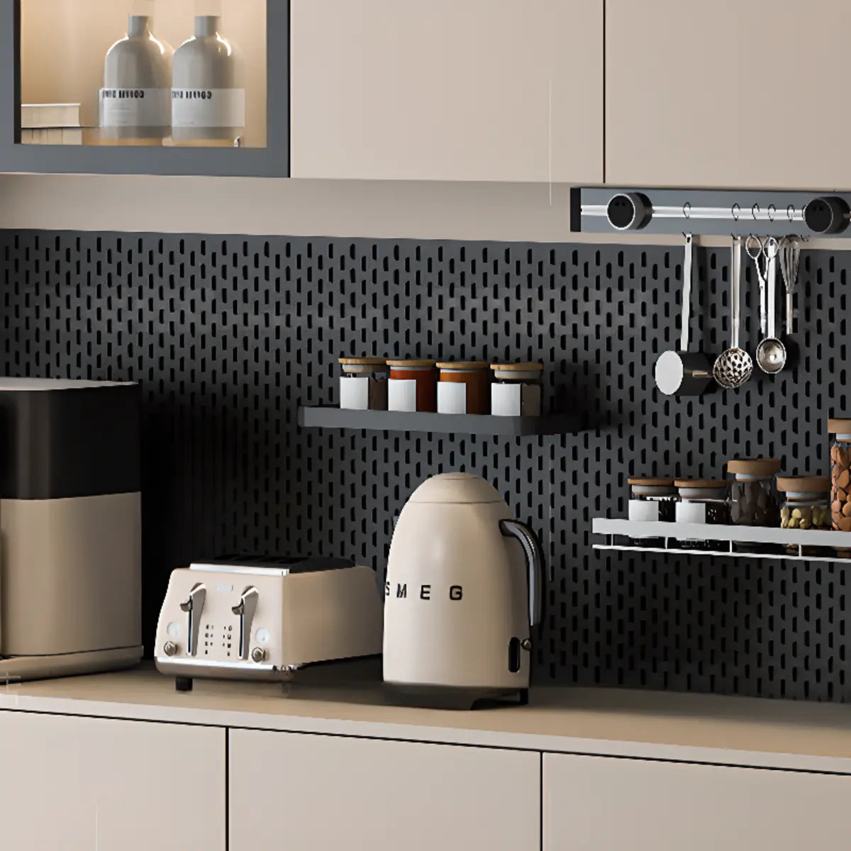 Contemporary Dove Grey Wood Large Open Storage Sideboard Image - 13