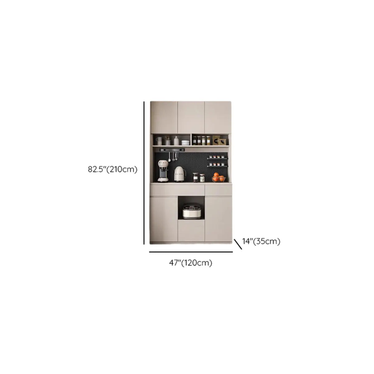 Contemporary Dove Grey Wood Large Open Storage Sideboard Image - 16