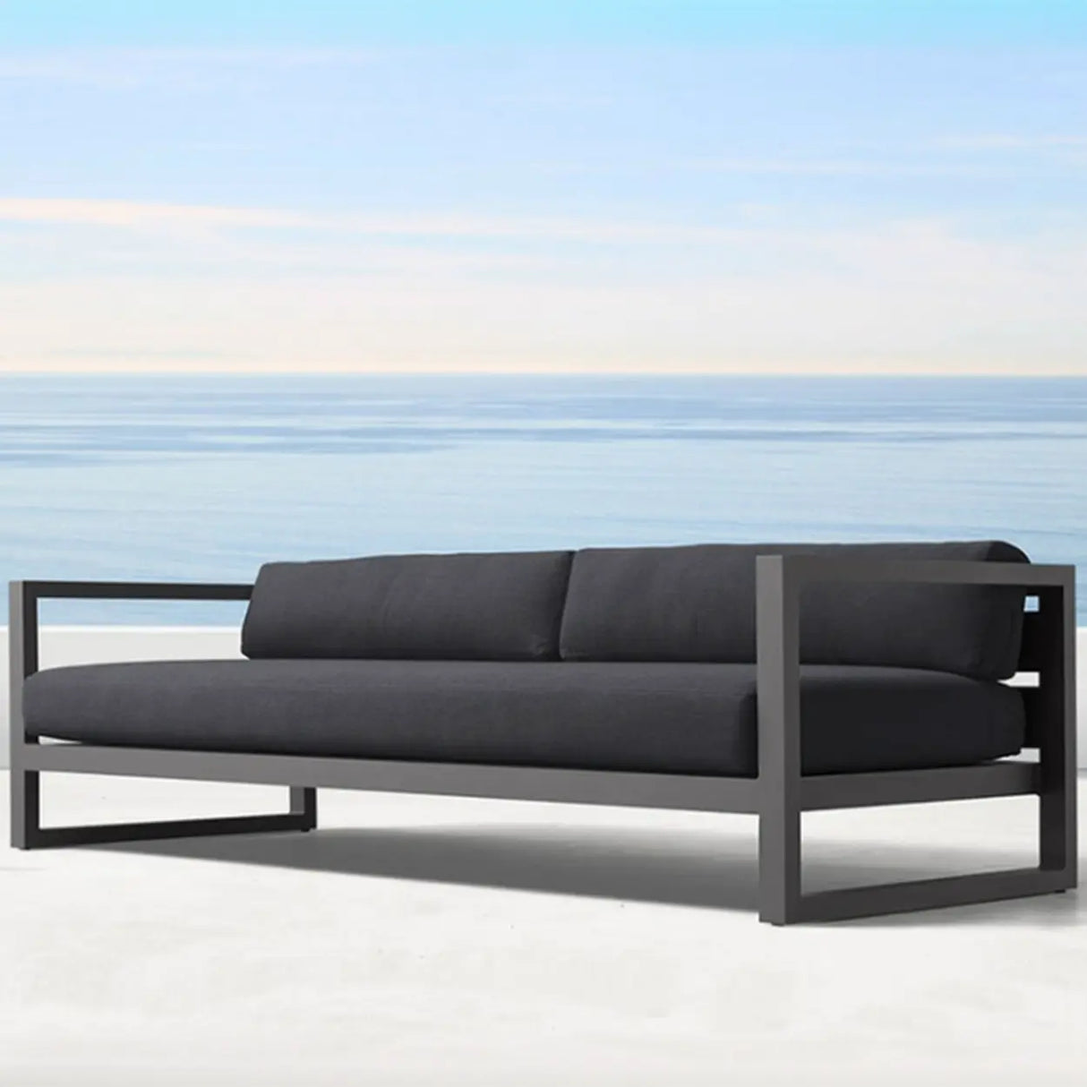 Contemporary Fade Resistant Metal Beige Outdoor Patio Set Image - 12