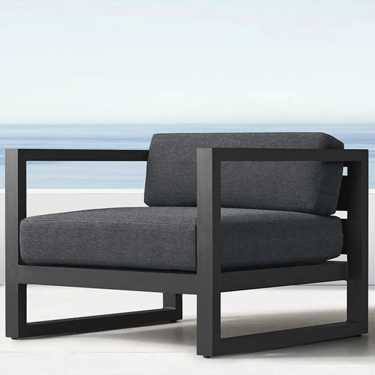 Contemporary Fade Resistant Metal Beige Outdoor Patio Set Image - 2