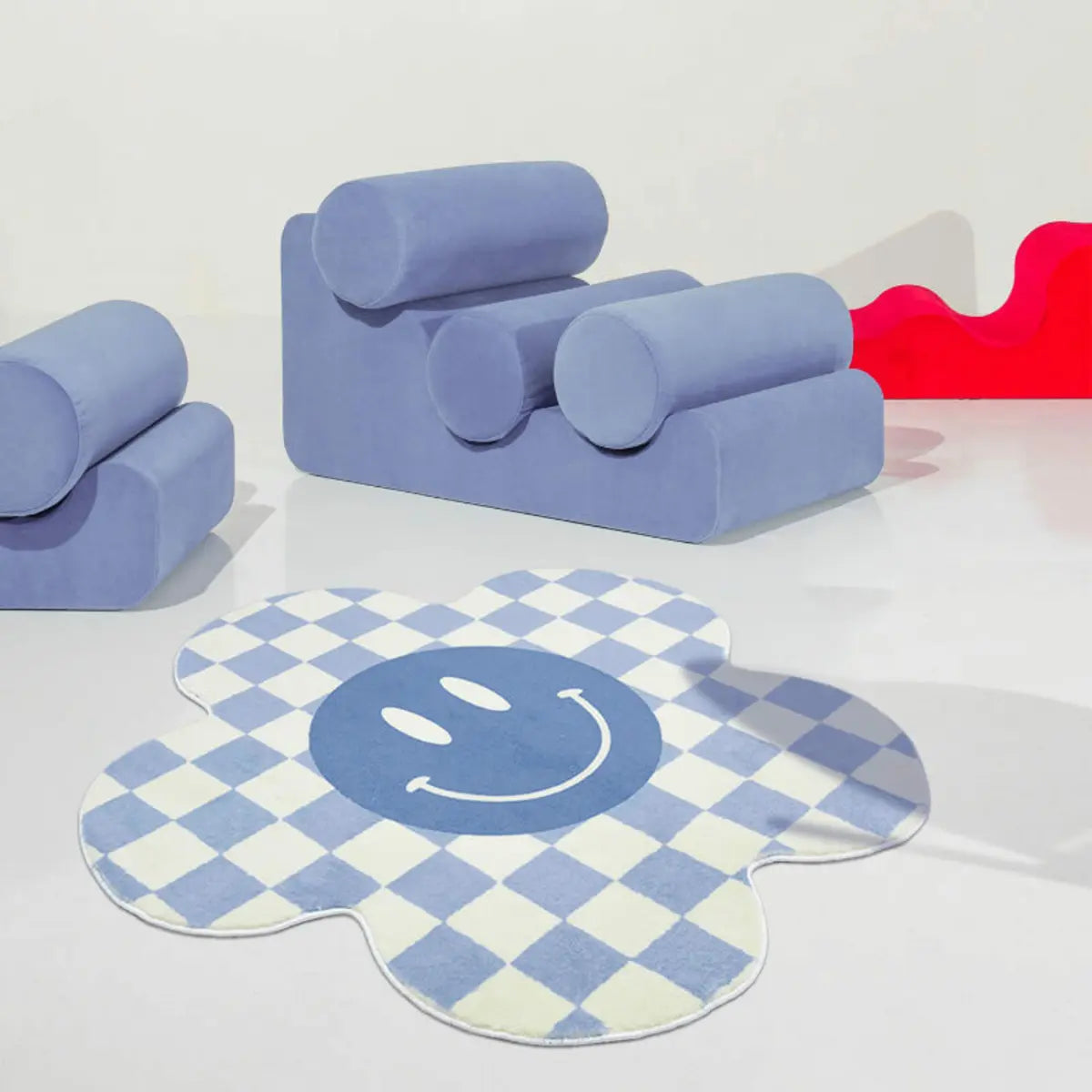 Contemporary Floral Polyester Apricot Area Rug Image - 4