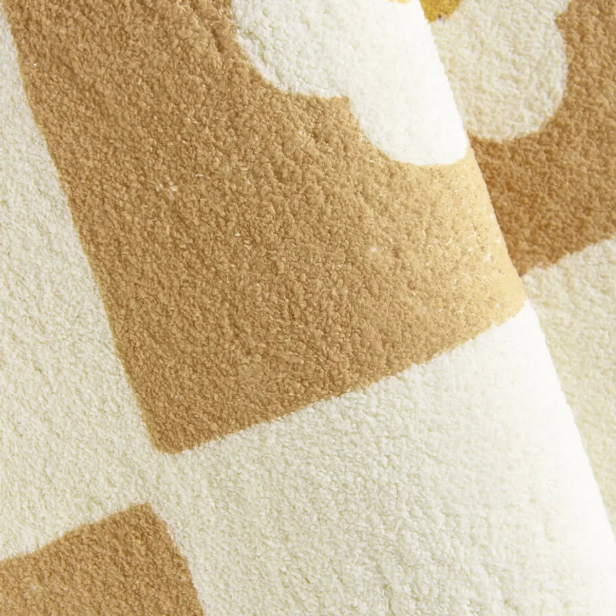 Contemporary Floral Polyester Apricot Area Rug Image - 8