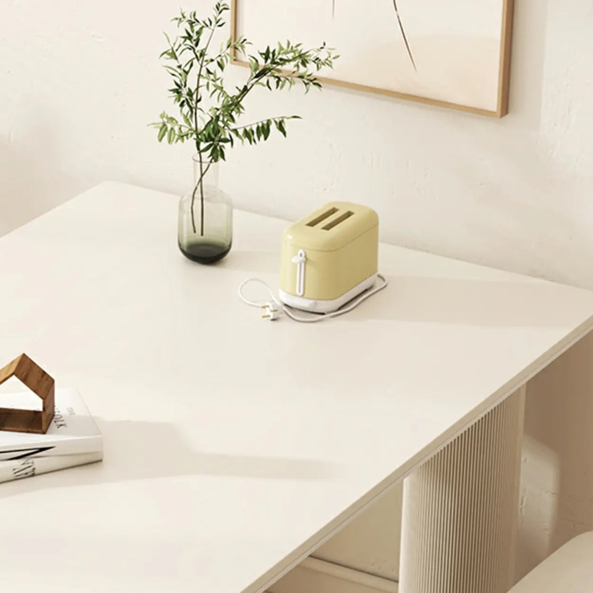 Contemporary Free Form Stone White Dining Table Image - 7