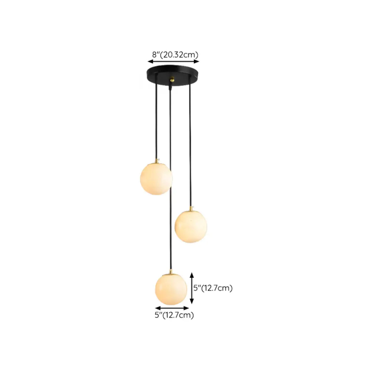 Contemporary Globe Cluster Alabaster Staircase Pendant Light