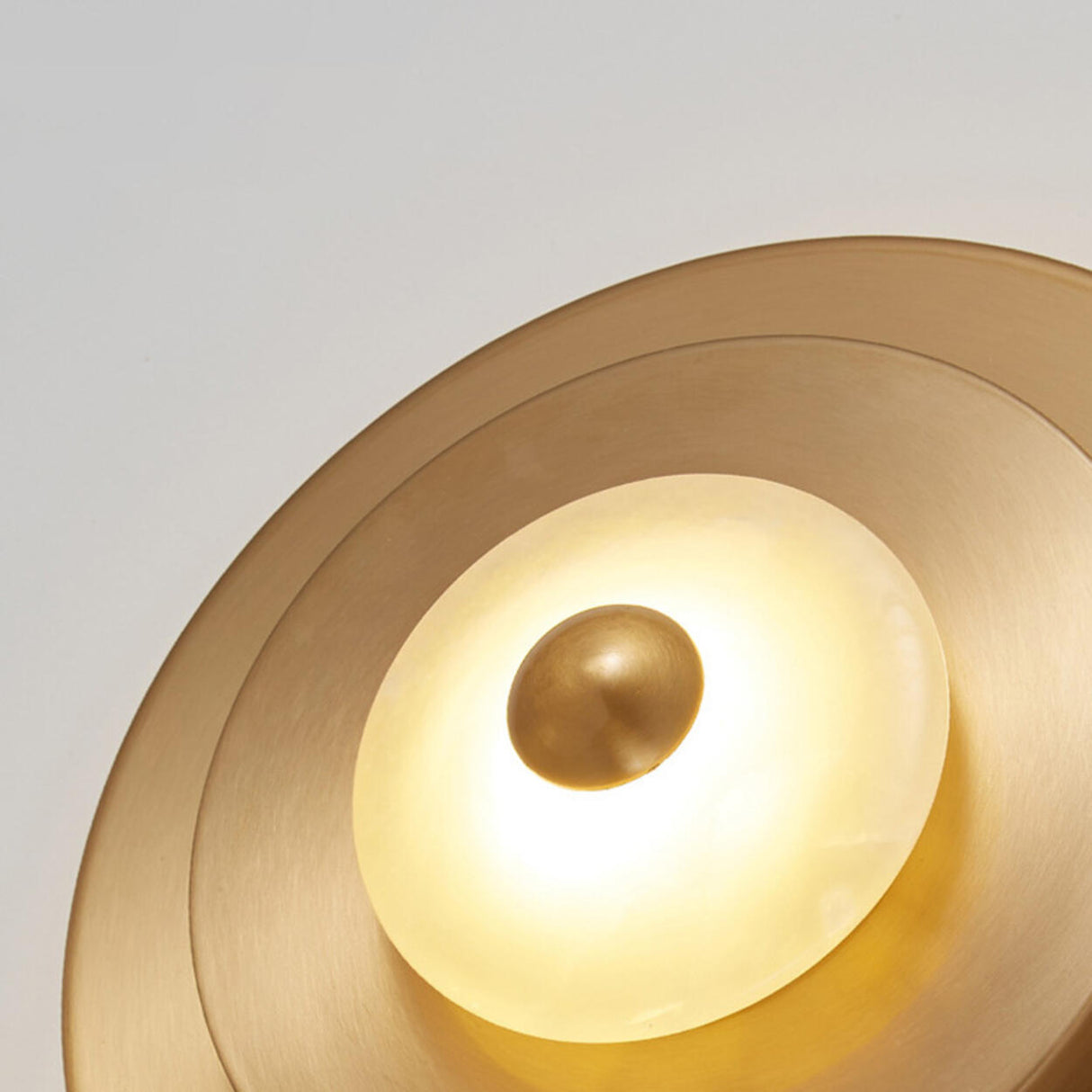 Contemporary Gold Circular LED Wall Sconce Light Image - 10