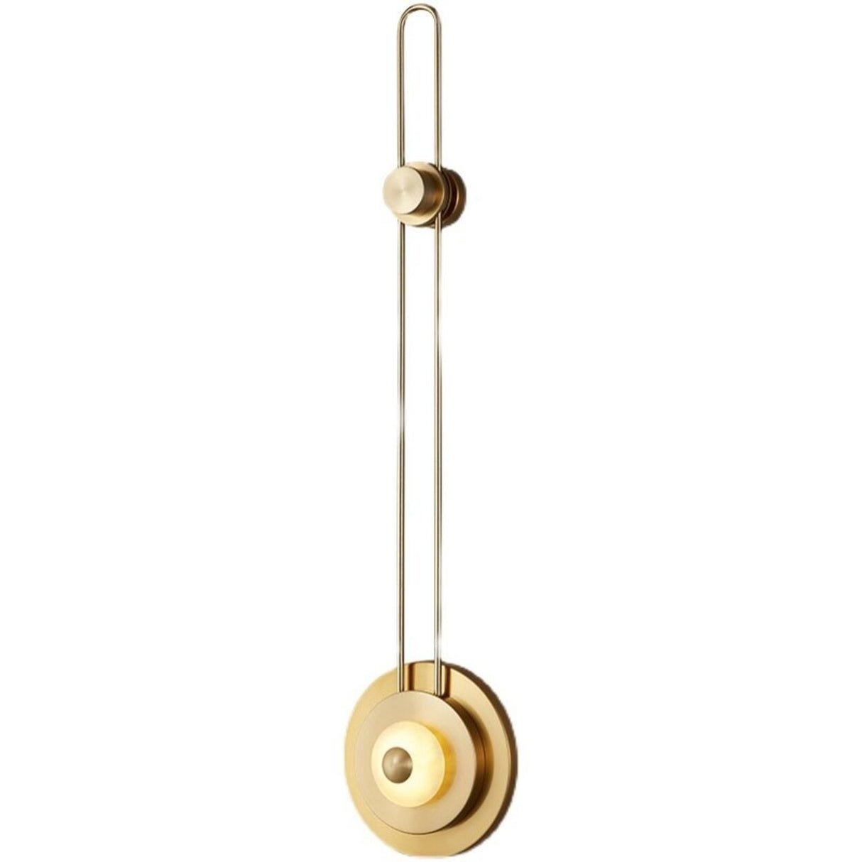 Contemporary Gold Circular LED Wall Sconce Light Image - 5