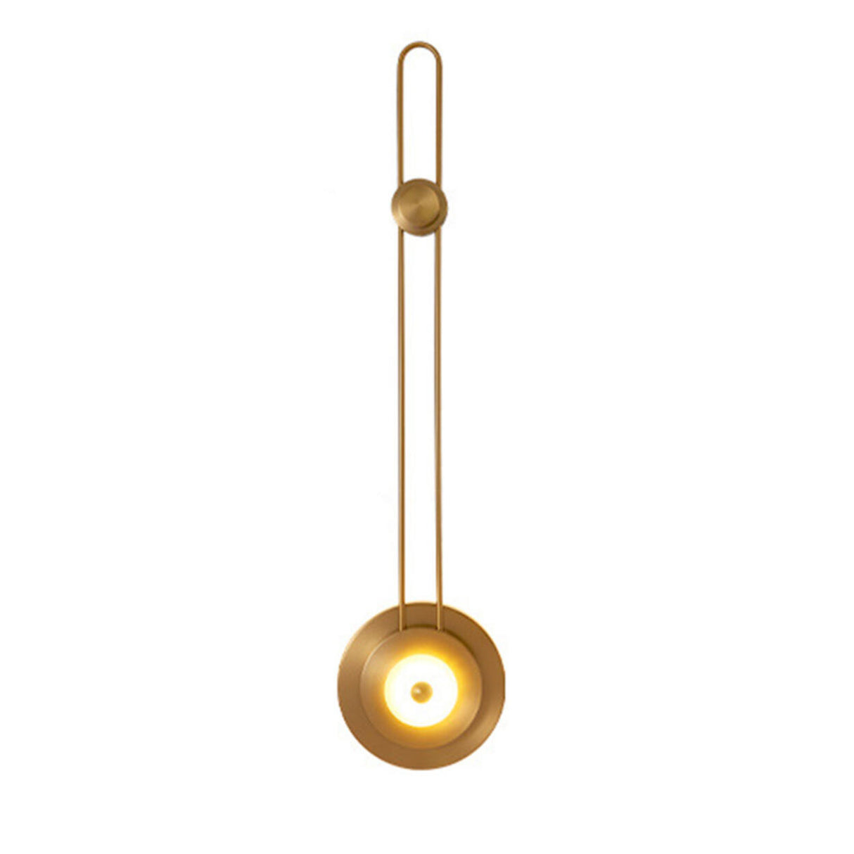 Contemporary Gold Circular LED Wall Sconce Light Image - 6