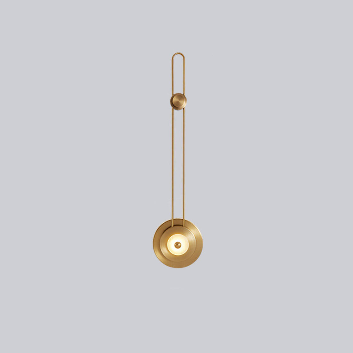 Contemporary Gold Circular LED Wall Sconce Light Image - 7