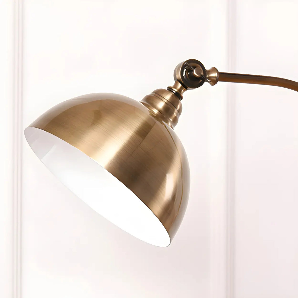 Contemporary Gold Dome Metal Living Room Floor Lamp Image - 12