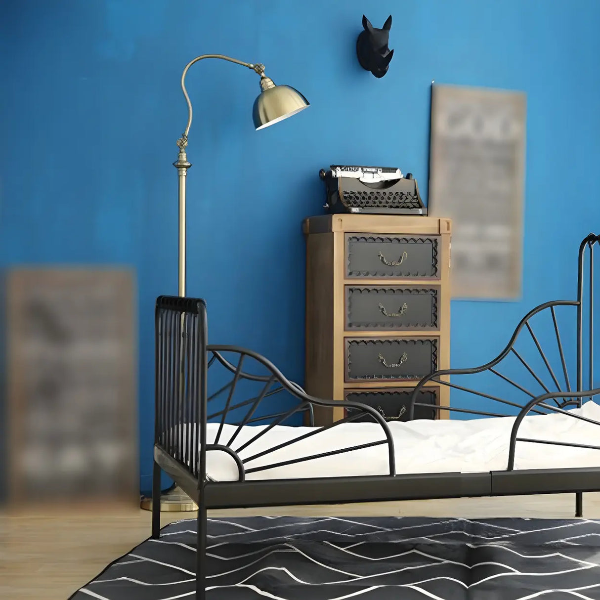 Contemporary Gold Dome Metal Living Room Floor Lamp Image - 18