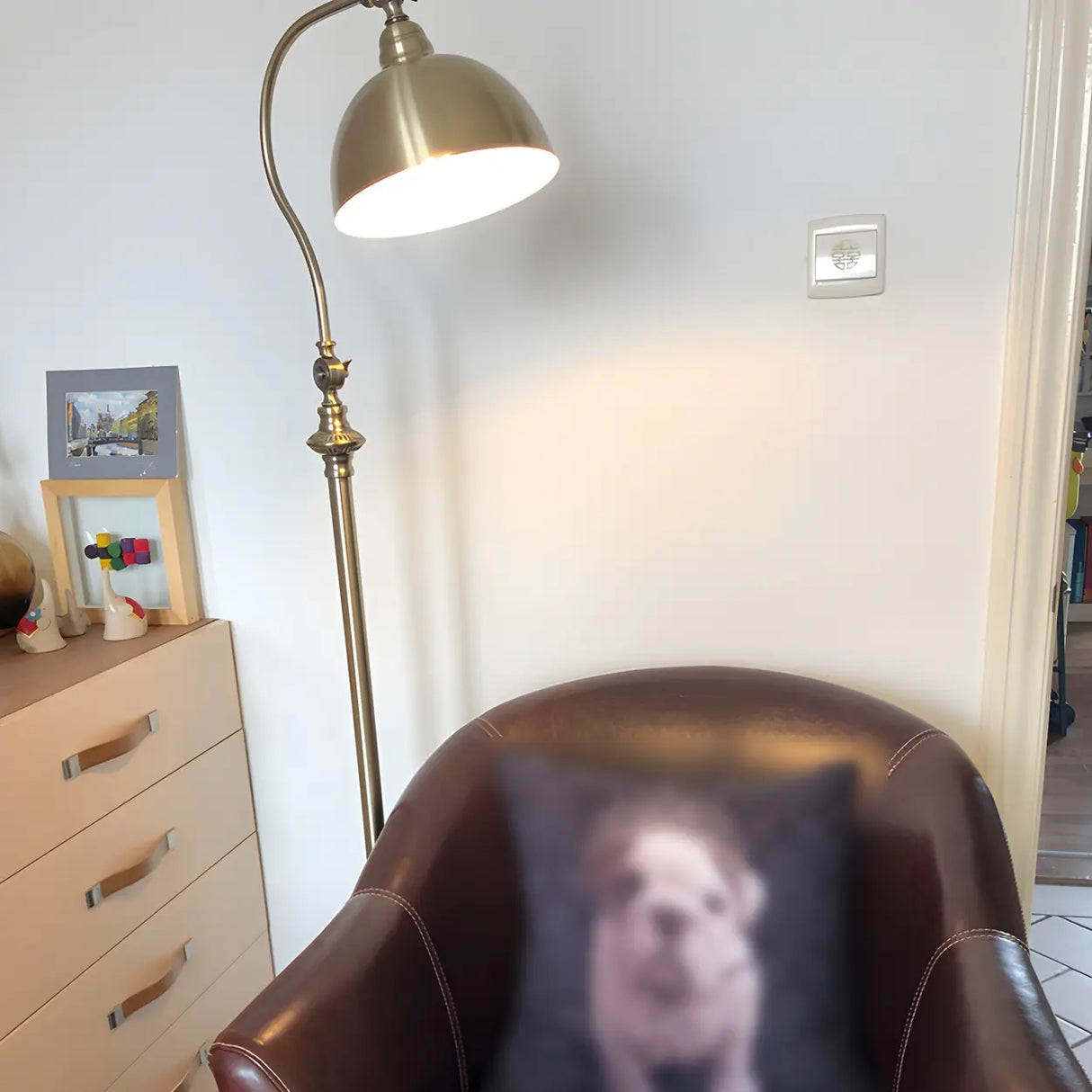 Contemporary Gold Dome Metal Living Room Floor Lamp Image - 19