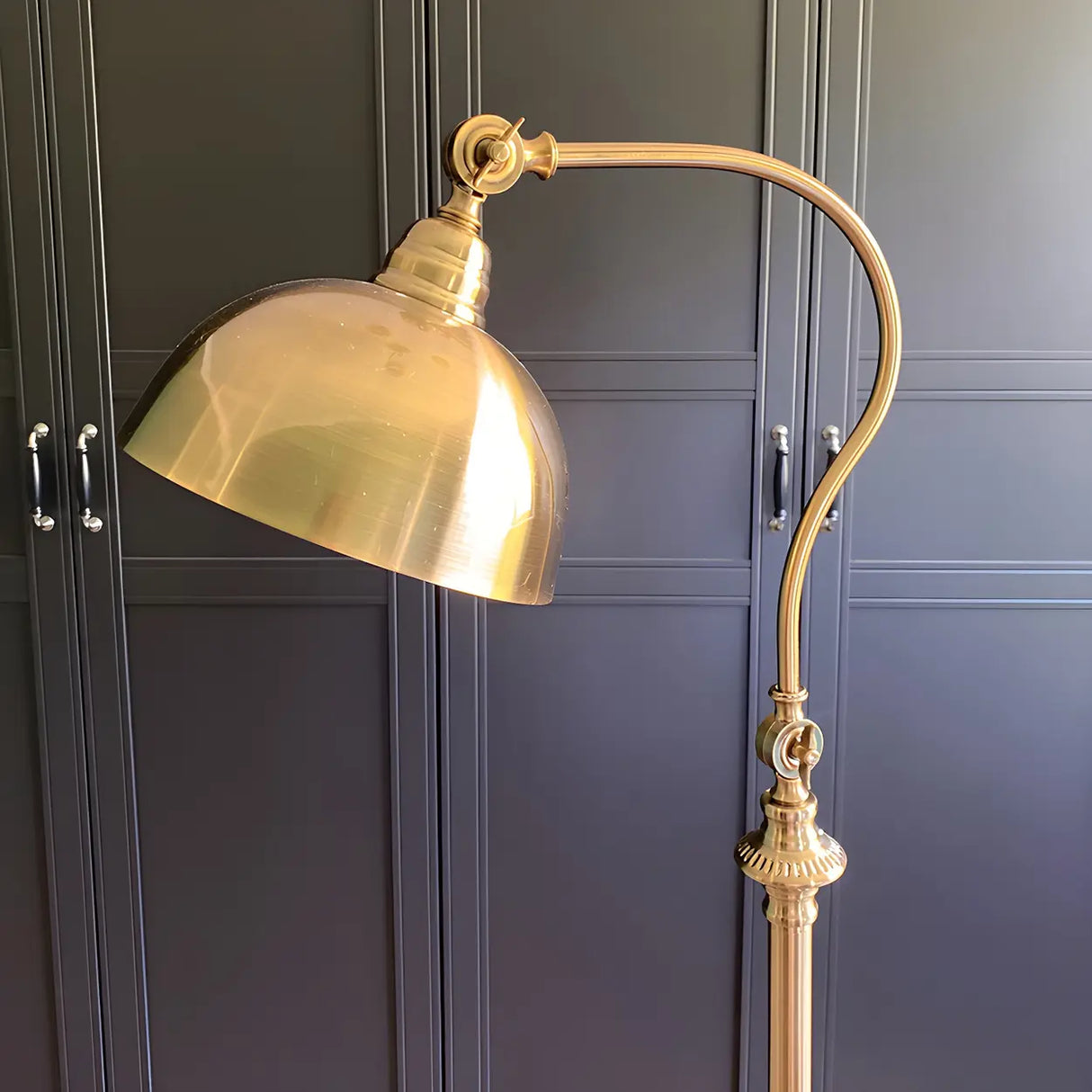 Contemporary Gold Dome Metal Living Room Floor Lamp Image - 8