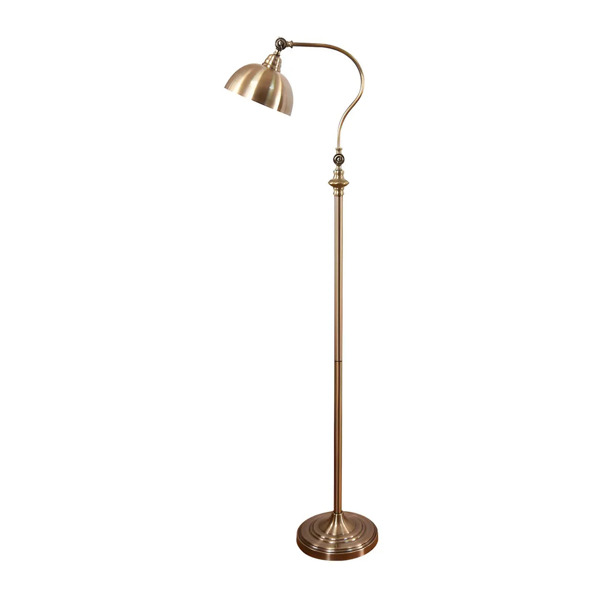 Contemporary Gold Dome Metal Living Room Floor Lamp Image - 9