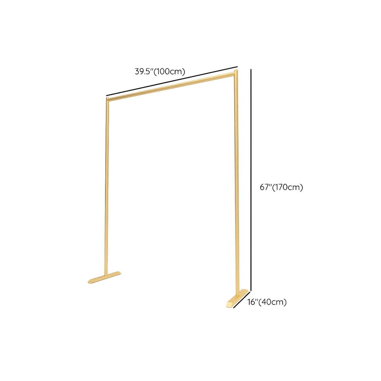 Contemporary Gold Metal Freestanding Entryway Coat Rack Image - 18