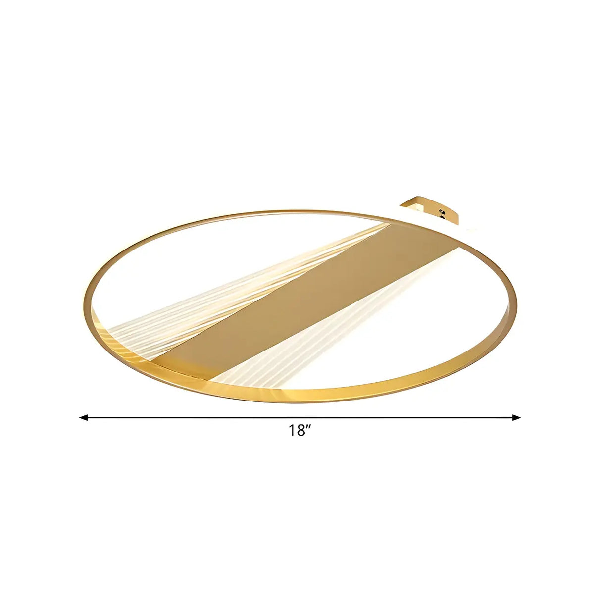 Contemporary Gold Ring LED Flush Mount Ceiling Light