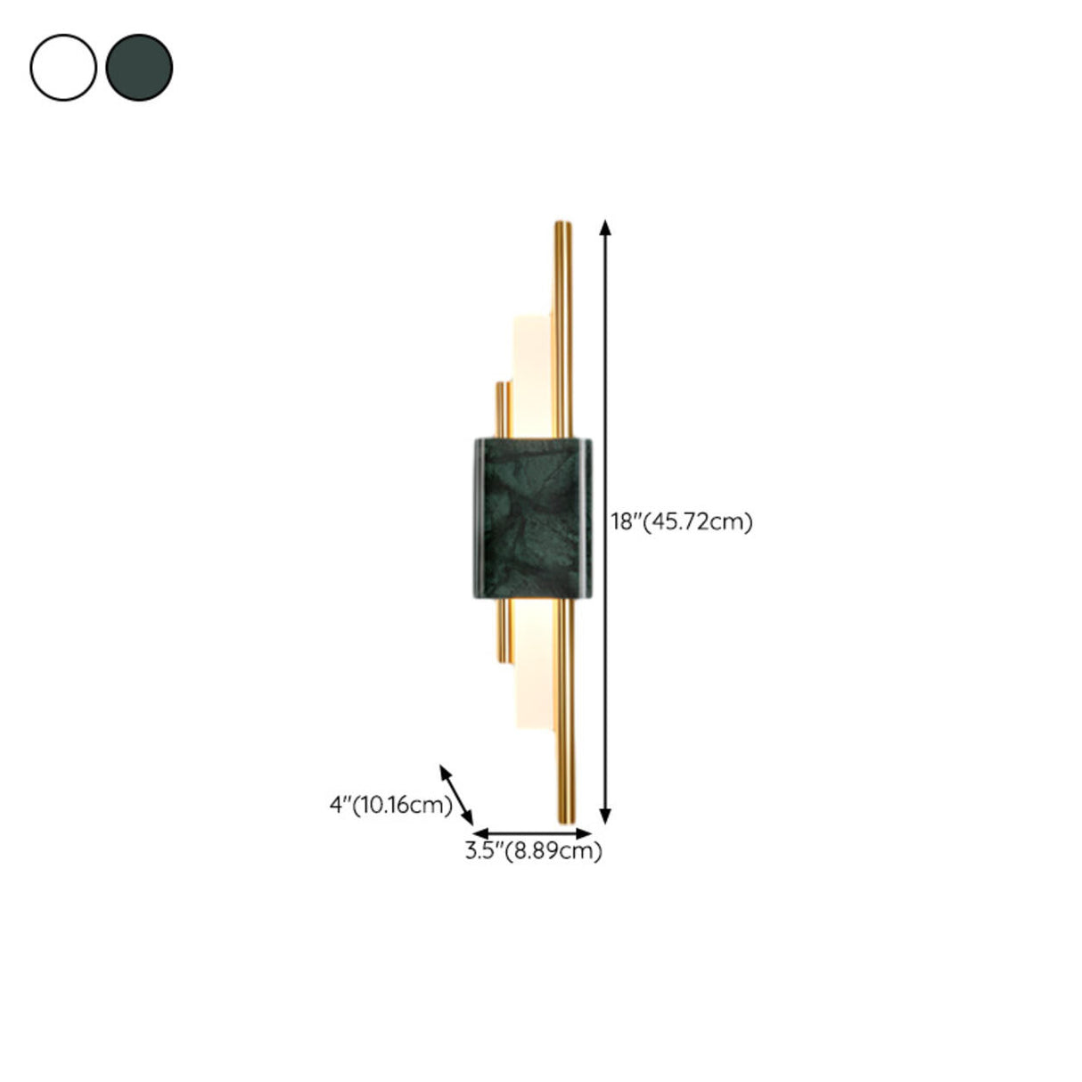 Contemporary Green Geometric Bedside Wall Light