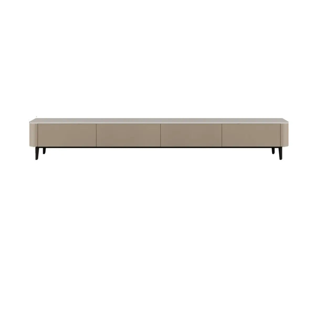 Contemporary Khaki Stone Long TV Stand with Drawers Image - 3