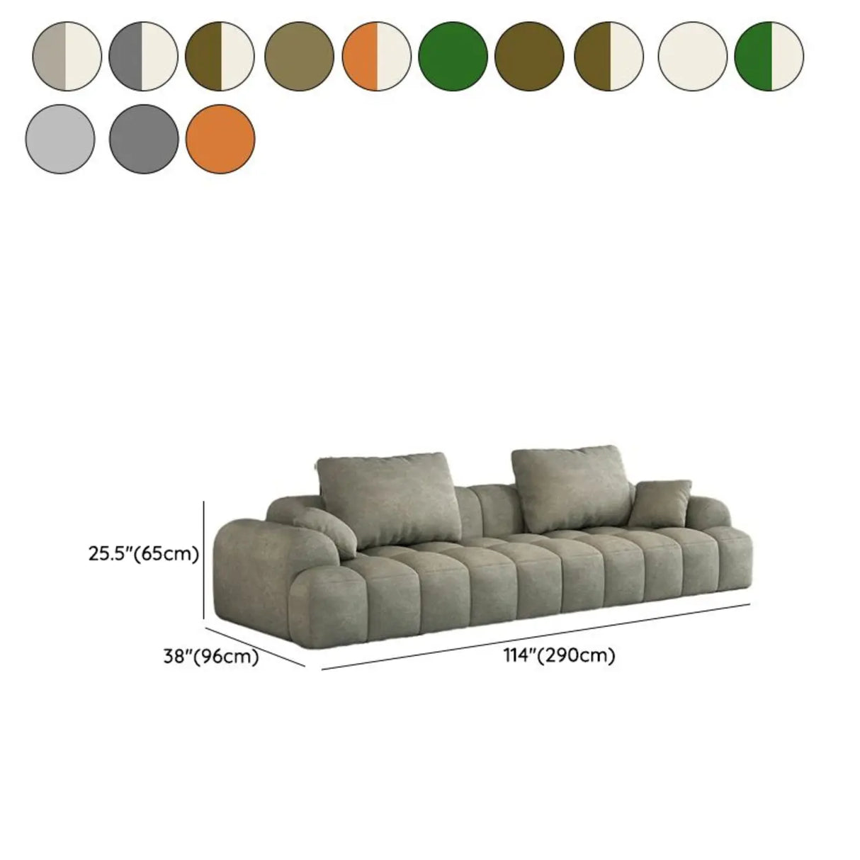 Contemporary Long Curved Fabric Standard Beige Sofa Image - 28