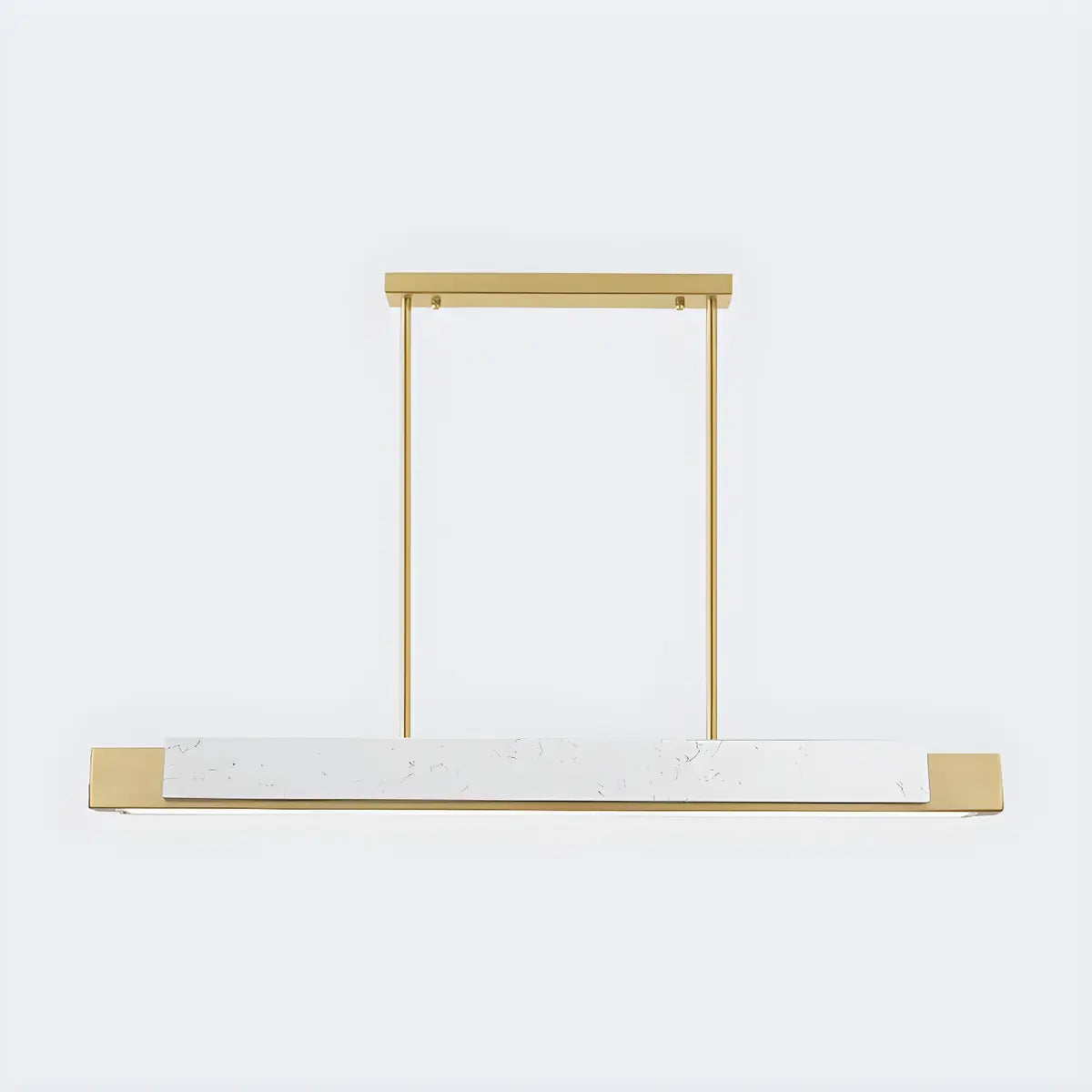 Contemporary Marble Linear Large Black Pendant Island Light Image - 3