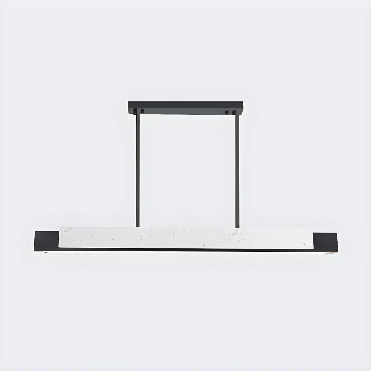 Contemporary Marble Linear Large Black Pendant Island Light Image - 5