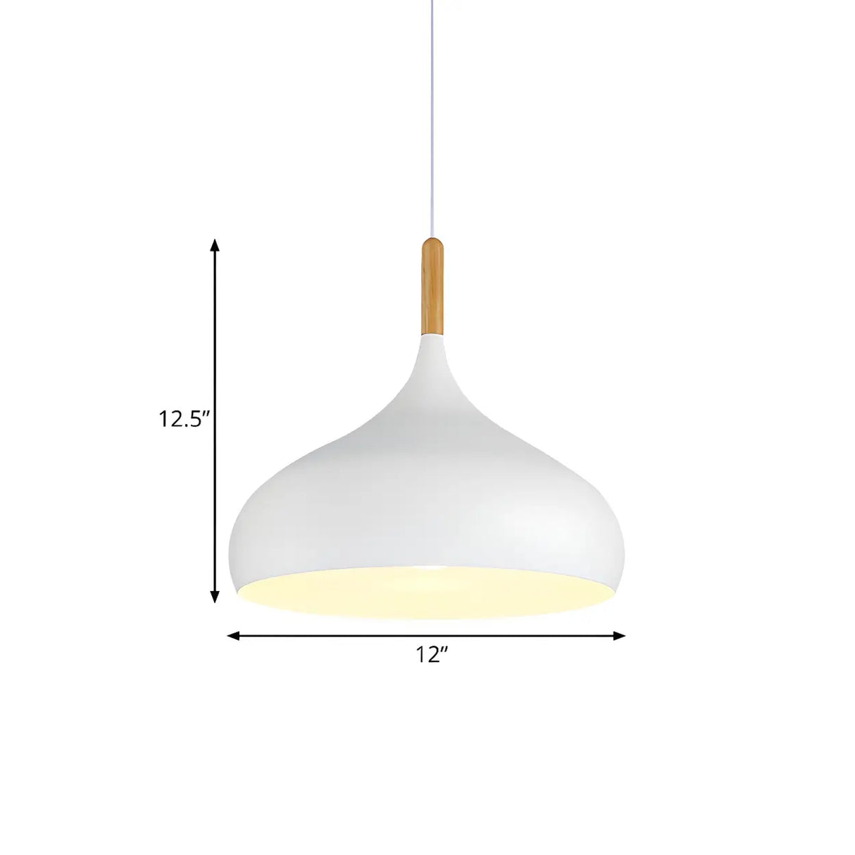 Contemporary Metal Teardrop-Shaped Pendant Light Image - 5