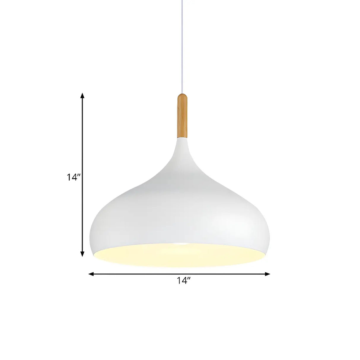 Contemporary Metal Teardrop-Shaped Pendant Light Image - 6