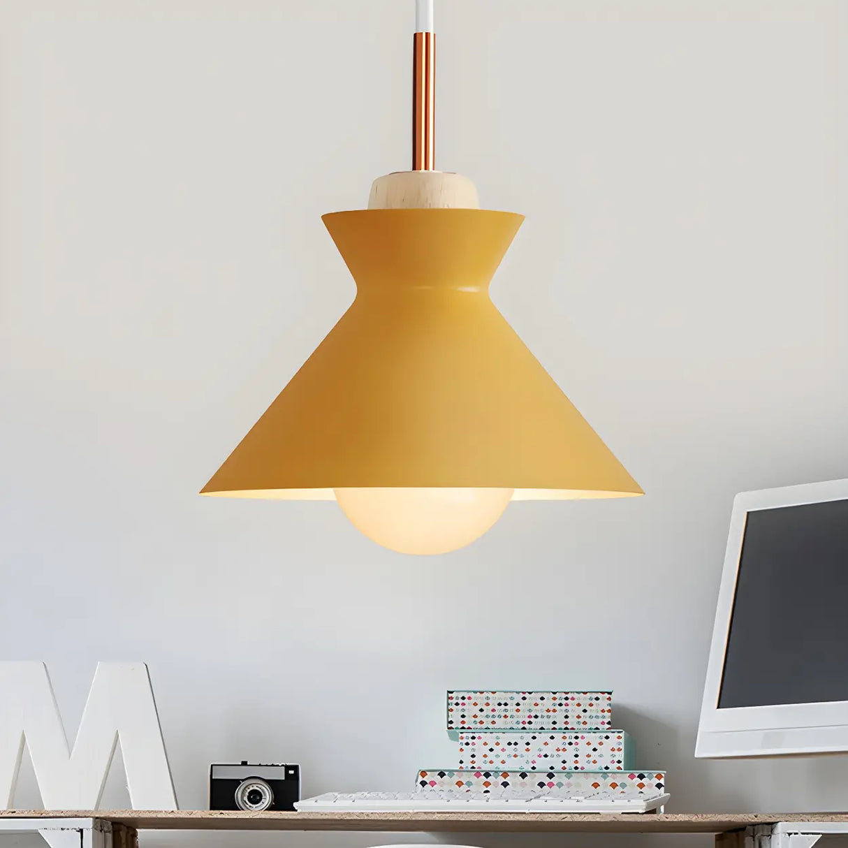 Contemporary Mini Cone Dome Metal Pendant Light Image - 1