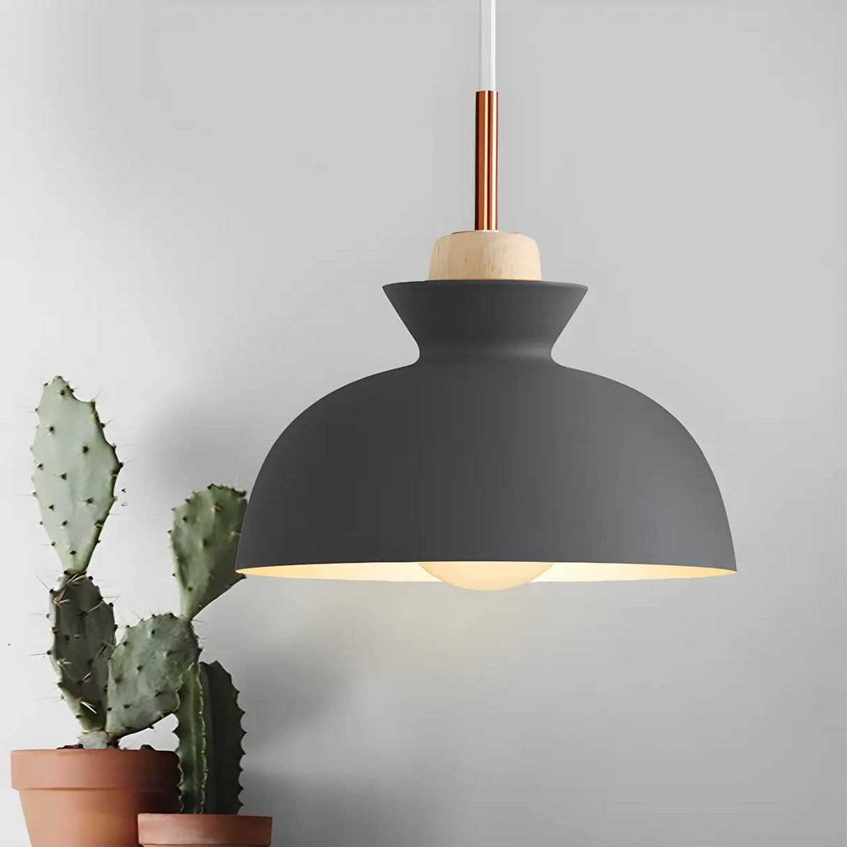 Contemporary Mini Cone Dome Metal Pendant Light Image - 13