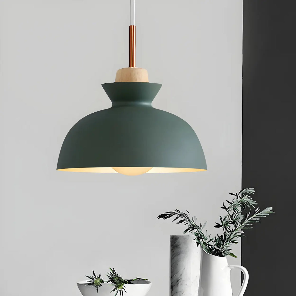 Contemporary Mini Cone Dome Metal Pendant Light Image - 17