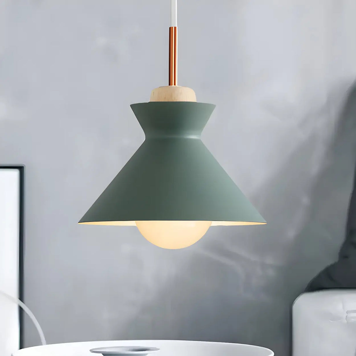 Contemporary Mini Cone Dome Metal Pendant Light Image - 7