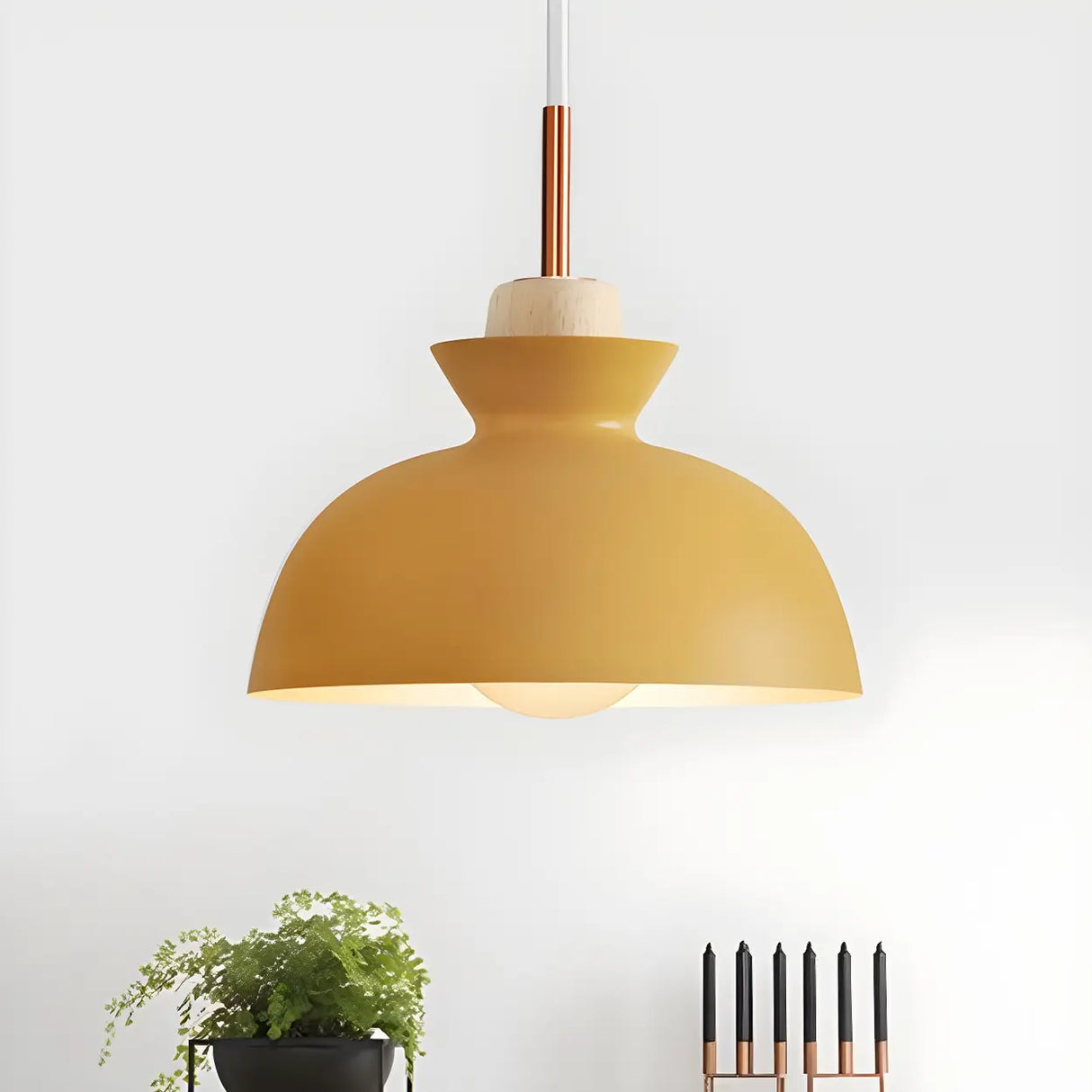Contemporary Mini Cone Dome Metal Pendant Light Image - 10