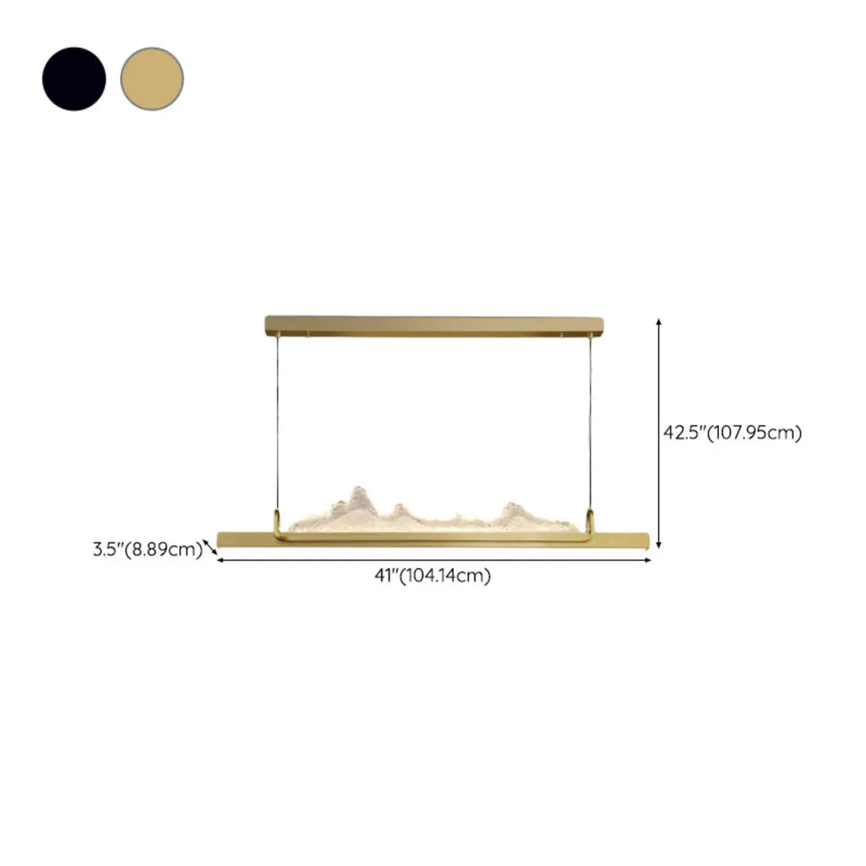 Contemporary Mountain Design Island Pendant Light