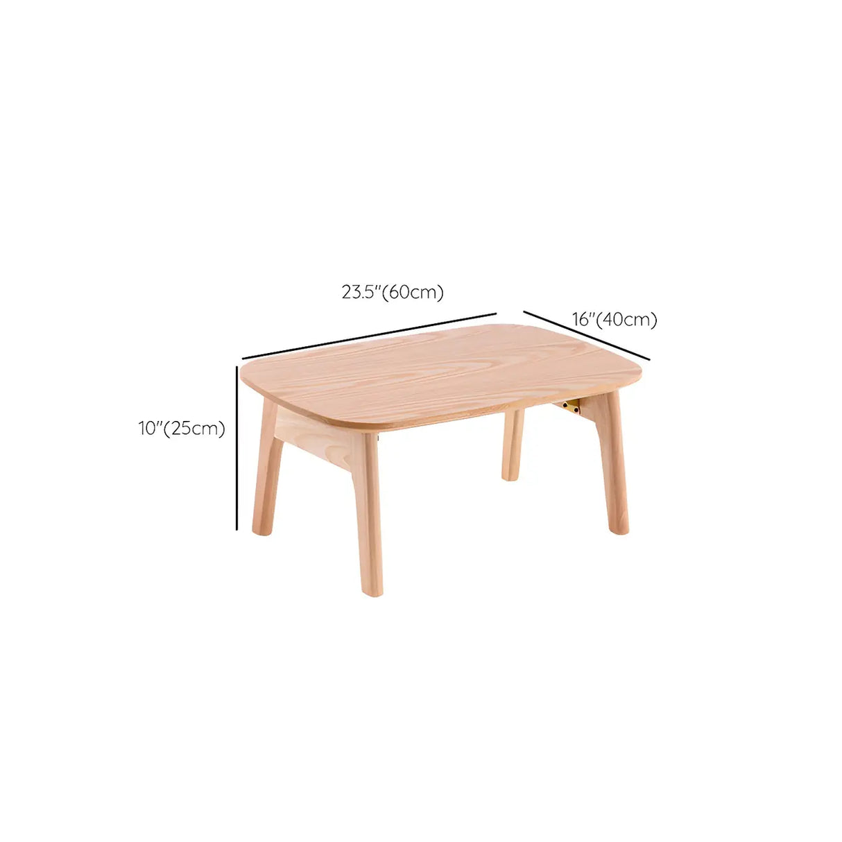 Contemporary Natural Rubberwood Oval Small Writing Desk