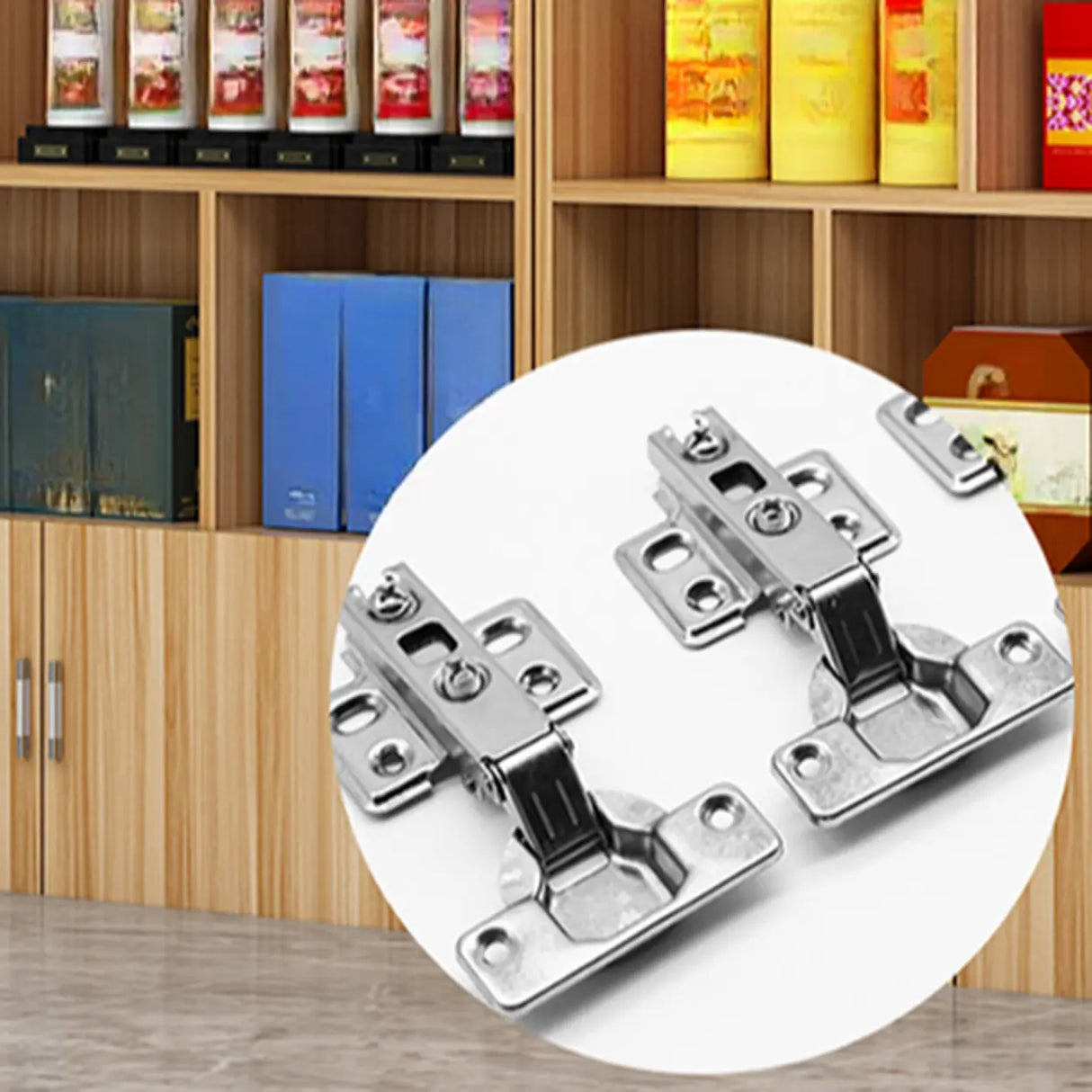 Contemporary Open Walnut Standard Storage Wine Cabinet Image - 16