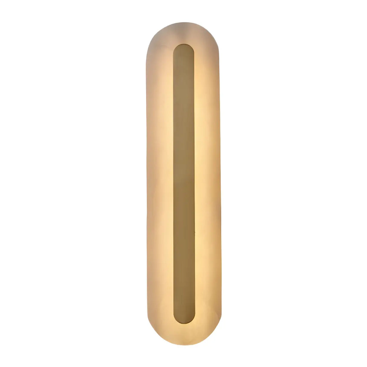 Contemporary Oval Stone White Alabaster Bedroom Wall Sconce Image - 6