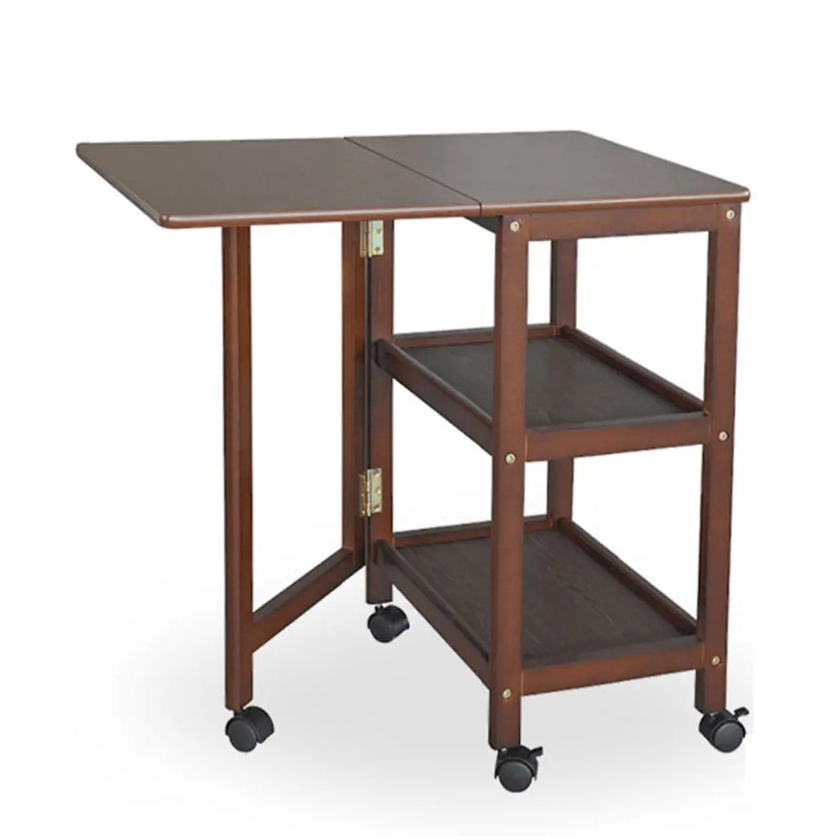 Contemporary Oval Wood Dining Table Brown Drop Leaf Image - 14