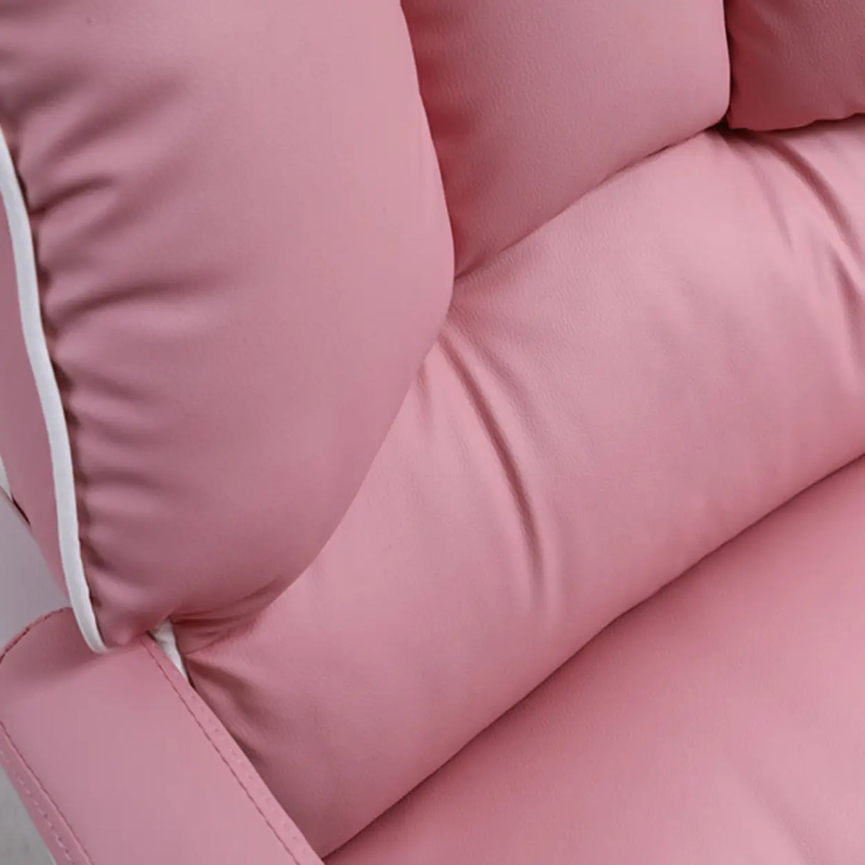 Contemporary Pink Leather Reclining Adjustable Office Chair Image - 8