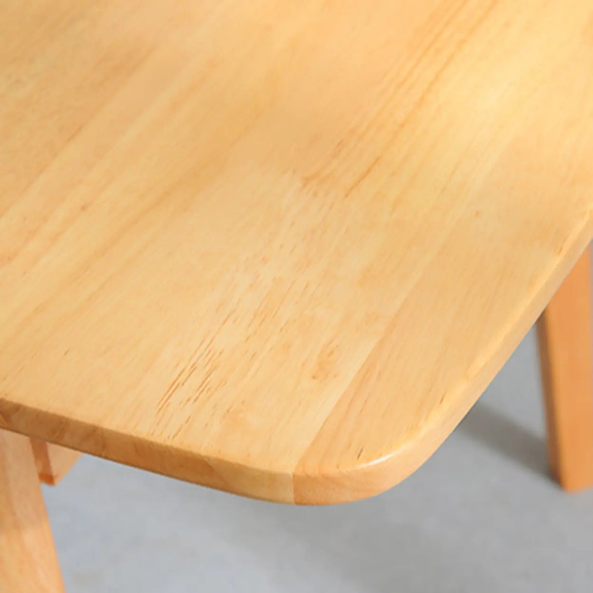 Contemporary Rectangle Natural Wood Extendable Dining Table Image - 11