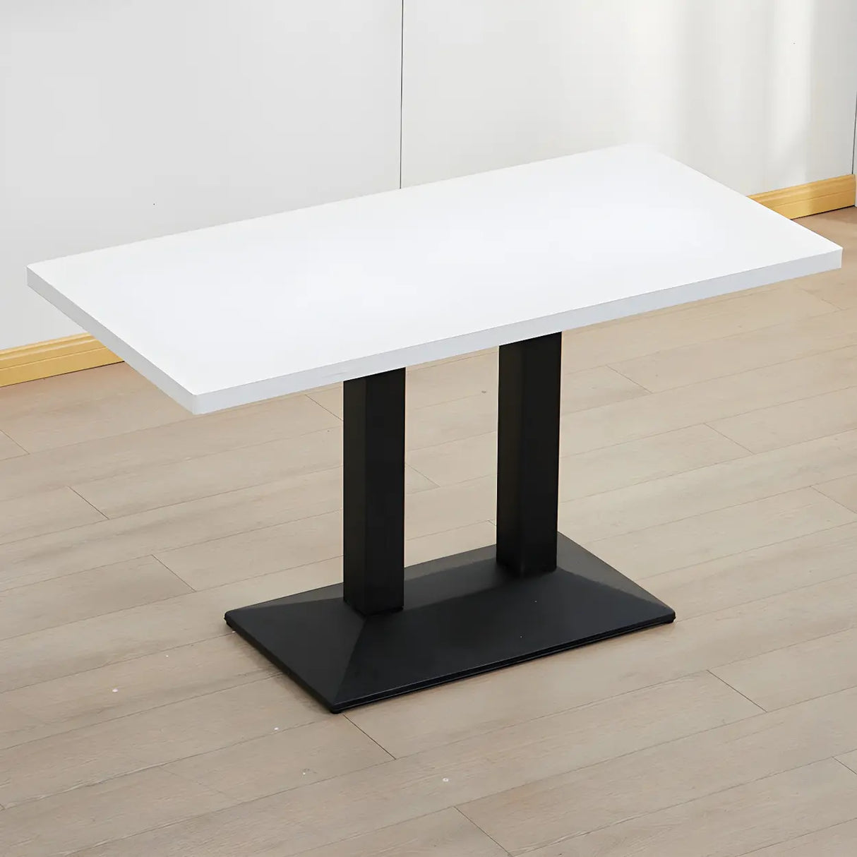 Contemporary Rectangular Black Wood Dining Table Image - 13