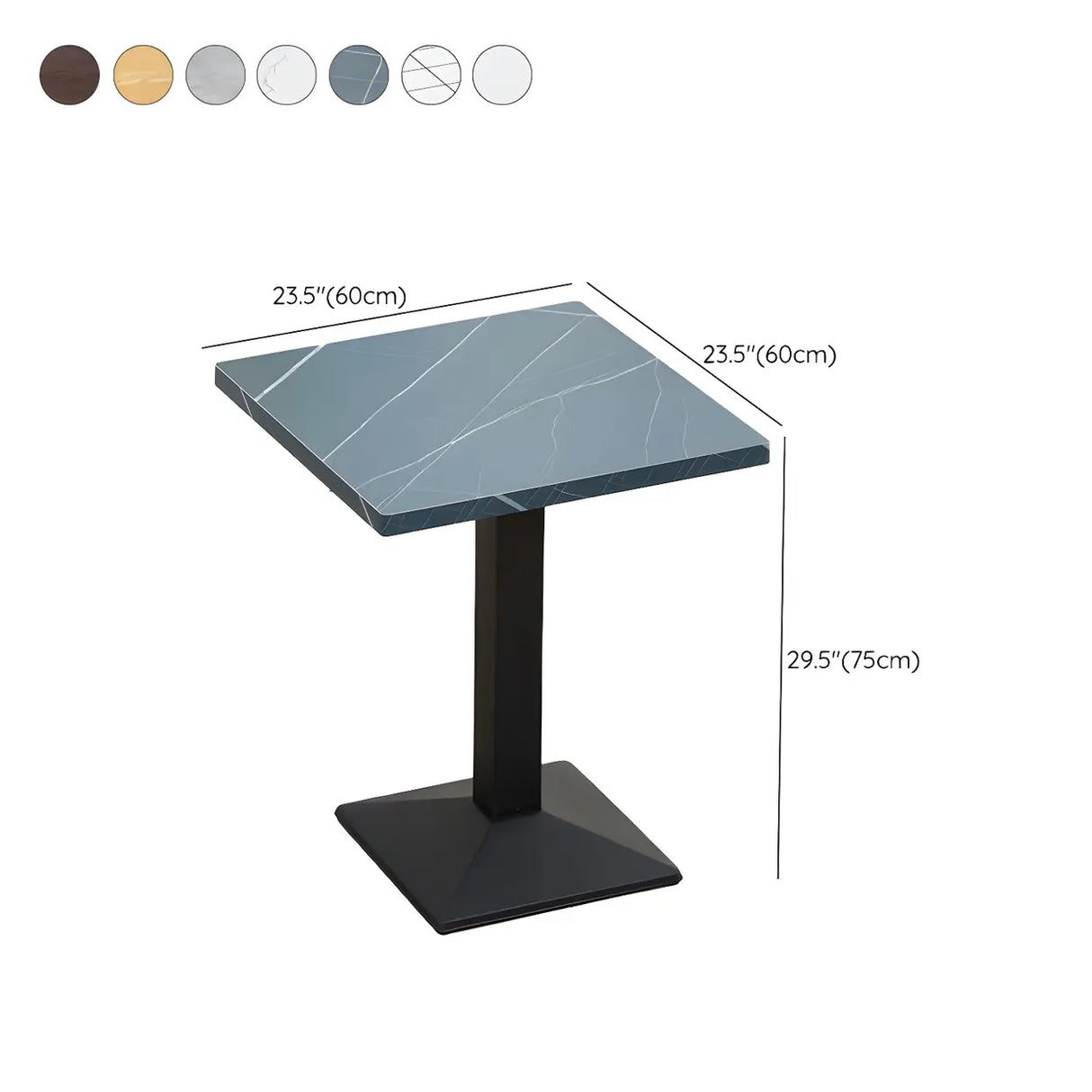 Contemporary Rectangular Black Wood Dining Table Image - 21