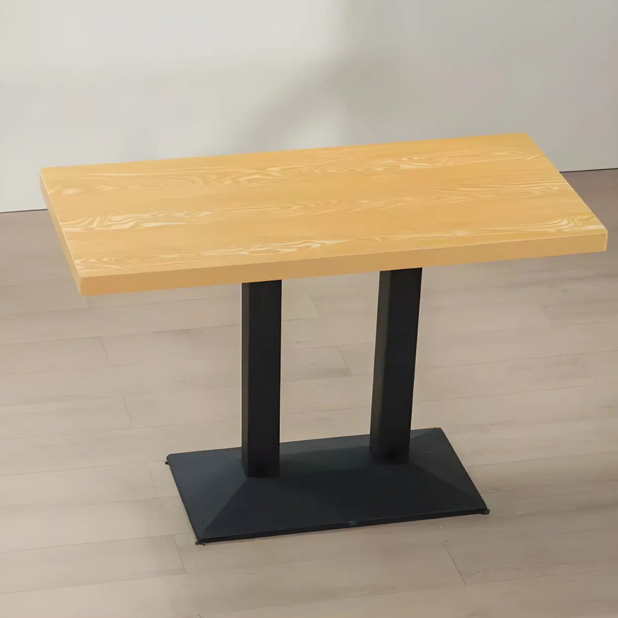 Contemporary Rectangular Black Wood Dining Table Image - 9