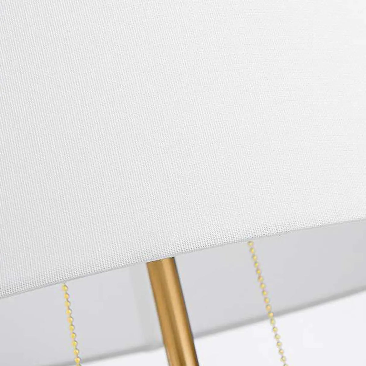 Contemporary Rectangular White Alabaster Fabric Table Lamp Image - 7