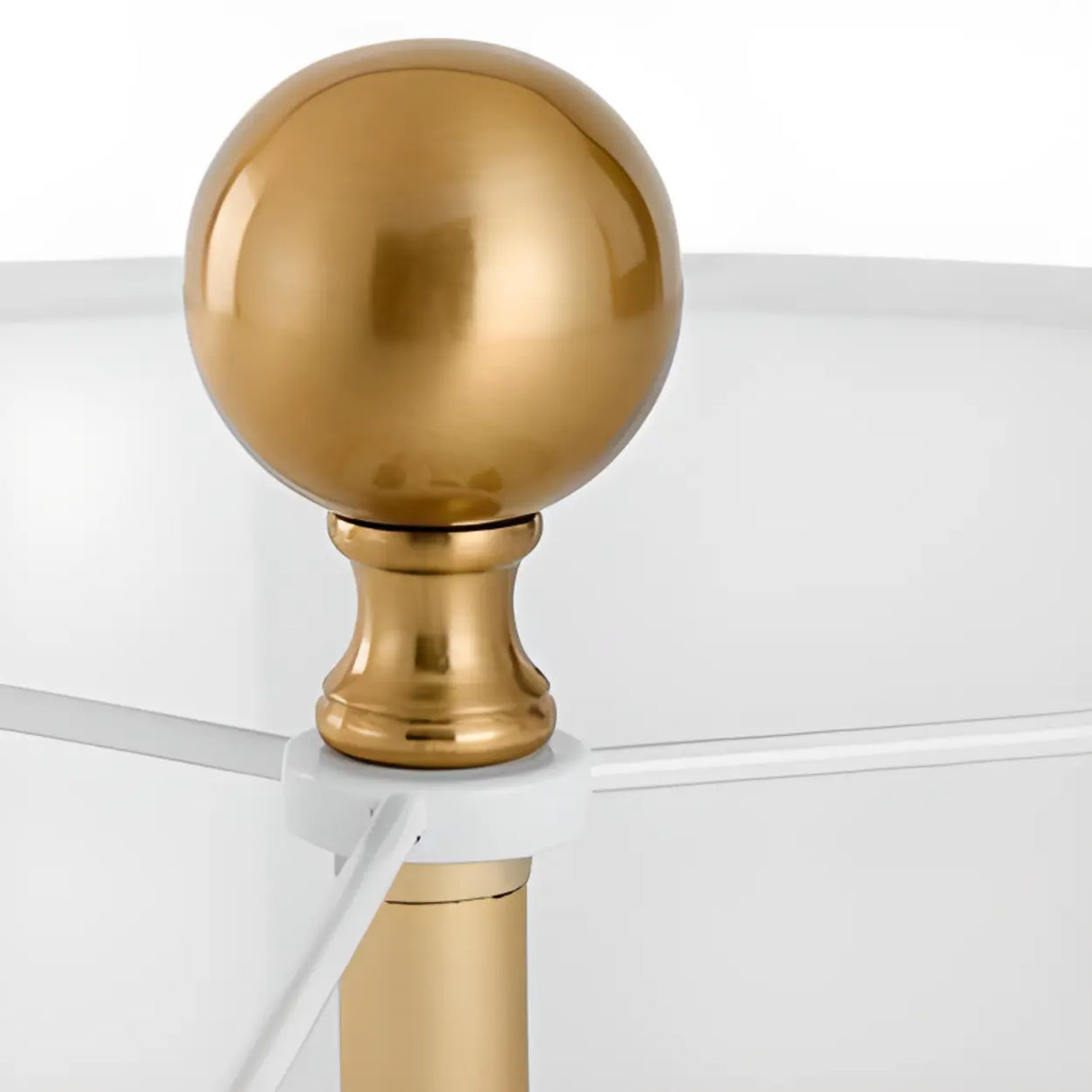 Contemporary Rectangular White Alabaster Fabric Table Lamp Image - 8