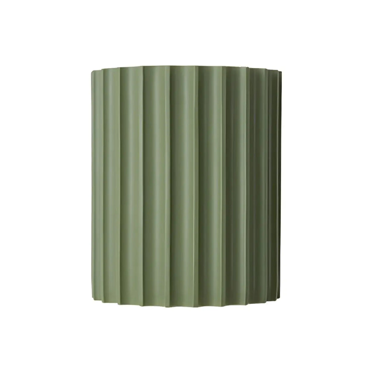 Contemporary Ribbed Cylinder Metal Wall Sconce Light Image - 3