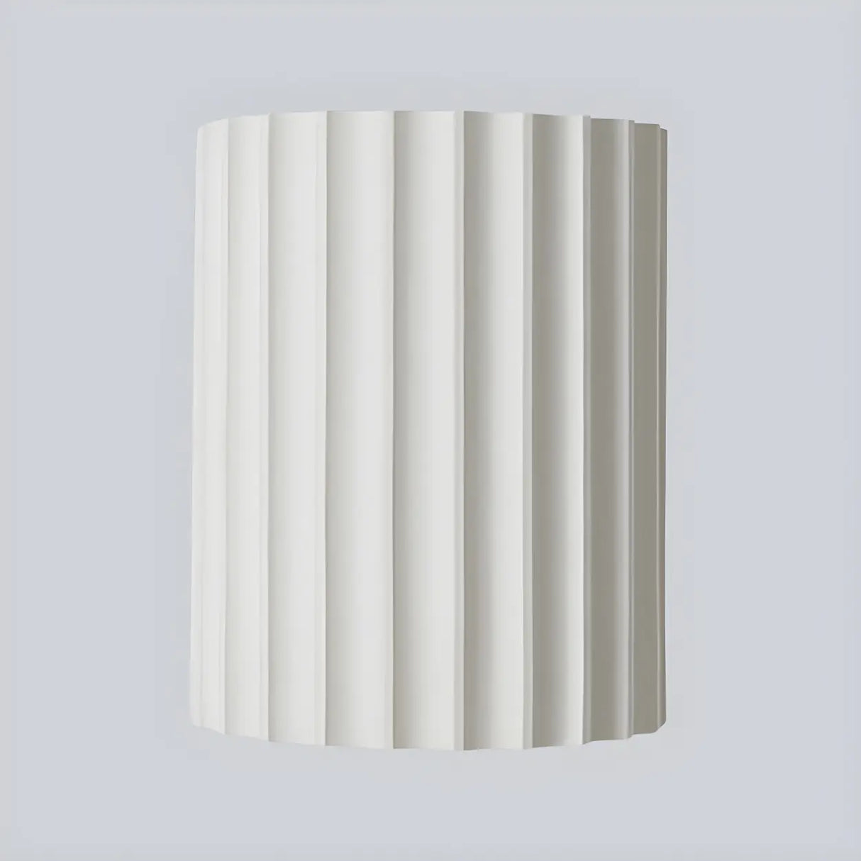 Contemporary Ribbed Cylinder Metal Wall Sconce Light Image - 2