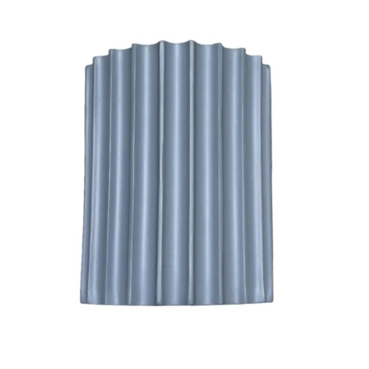 Contemporary Ribbed Cylinder Metal Wall Sconce Light Image - 5